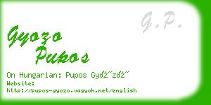 gyozo pupos business card